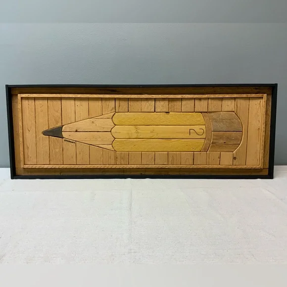 Pencil Wood Mosaic Artwork